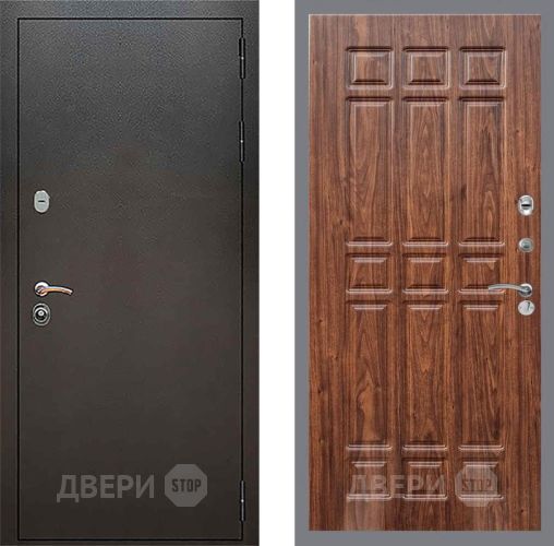 Входная металлическая Дверь Рекс (REX) 5 Серебро Антик FL-33 орех тисненый в Наро-Фоминске
