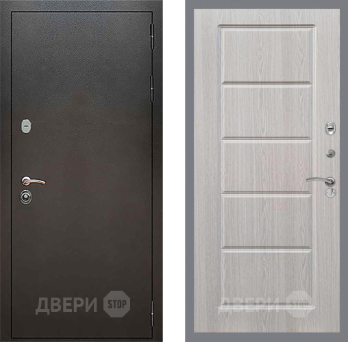 Входная металлическая Дверь Рекс (REX) 5 Серебро Антик FL-39 Беленый дуб в Наро-Фоминске