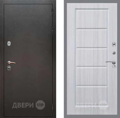Входная металлическая Дверь Рекс (REX) 5 Серебро Антик FL-39 Сандал белый в Наро-Фоминске