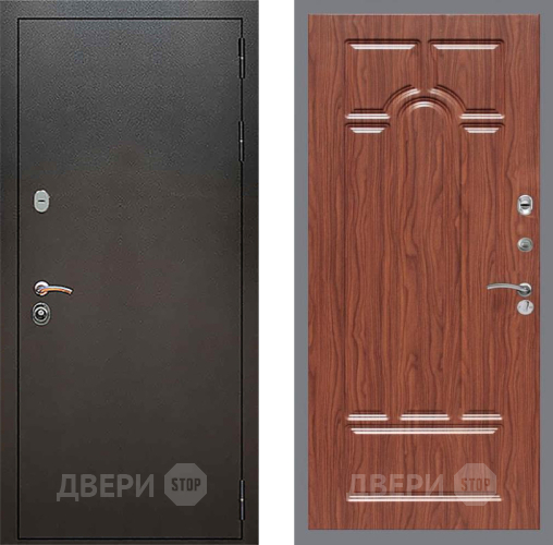 Входная металлическая Дверь Рекс (REX) 5 Серебро Антик FL-58 орех тисненый в Наро-Фоминске
