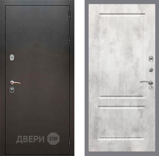 Дверь Рекс (REX) 5 Серебро Антик FL-117 Бетон светлый в Наро-Фоминске