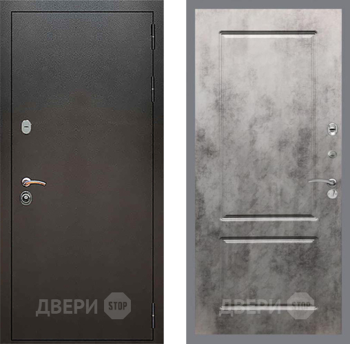 Дверь Рекс (REX) 5 Серебро Антик FL-117 Бетон темный в Наро-Фоминске