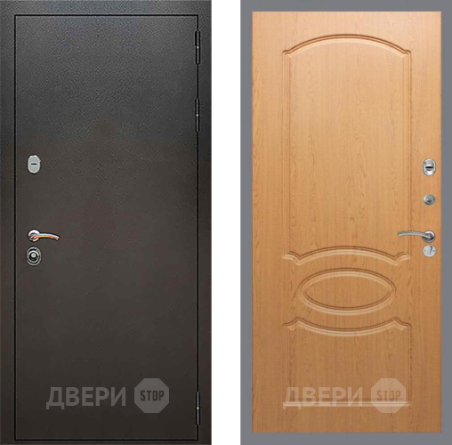 Входная металлическая Дверь Рекс (REX) 5 Серебро Антик FL-128 Дуб в Наро-Фоминске