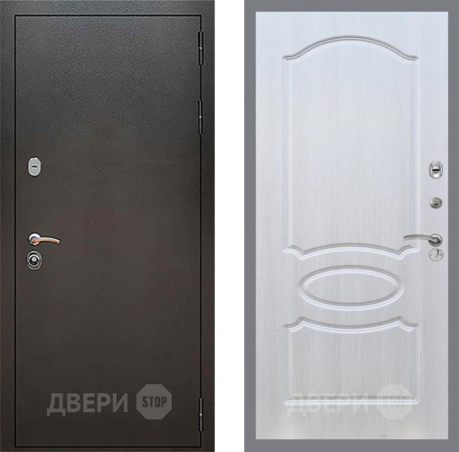 Входная металлическая Дверь Рекс (REX) 5 Серебро Антик FL-128 Лиственница беж в Наро-Фоминске