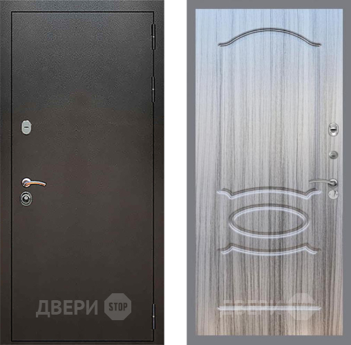 Входная металлическая Дверь Рекс (REX) 5 Серебро Антик FL-128 Сандал грей в Наро-Фоминске