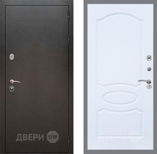 Входная металлическая Дверь Рекс (REX) 5 Серебро Антик FL-128 Силк Сноу в Наро-Фоминске