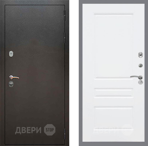 Входная металлическая Дверь Рекс (REX) 5 Серебро Антик FL-243 Силк Сноу в Наро-Фоминске