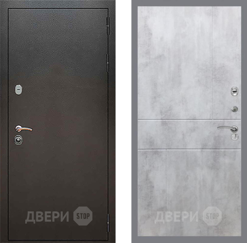 Входная металлическая Дверь Рекс (REX) 5 Серебро Антик FL-290 Бетон светлый в Наро-Фоминске