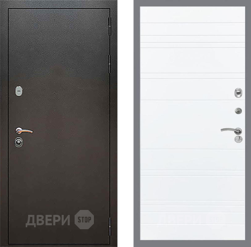 Входная металлическая Дверь Рекс (REX) 5 Серебро Антик Line Силк Сноу в Наро-Фоминске