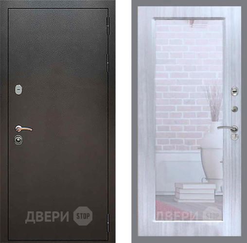 Дверь Рекс (REX) 5 Серебро Антик Зеркало Пастораль Сандал белый в Наро-Фоминске