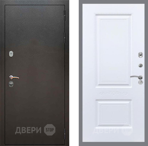 Входная металлическая Дверь Рекс (REX) 5 Серебро Антик Смальта Силк Сноу в Наро-Фоминске