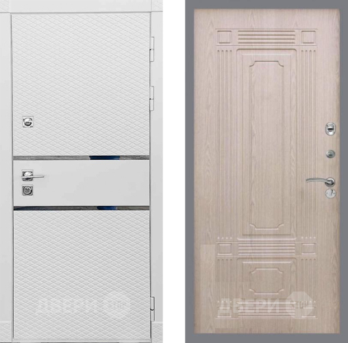 Входная металлическая Дверь Рекс (REX) 15 Силк Сноу FL-2 Беленый дуб в Наро-Фоминске