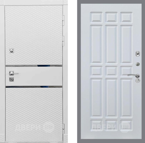 Входная металлическая Дверь Рекс (REX) 15 Силк Сноу FL-33 Белый ясень в Наро-Фоминске