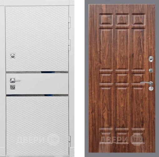 Входная металлическая Дверь Рекс (REX) 15 Силк Сноу FL-33 орех тисненый в Наро-Фоминске
