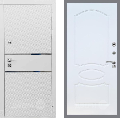 Входная металлическая Дверь Рекс (REX) 15 Силк Сноу FL-128 Белый ясень в Наро-Фоминске