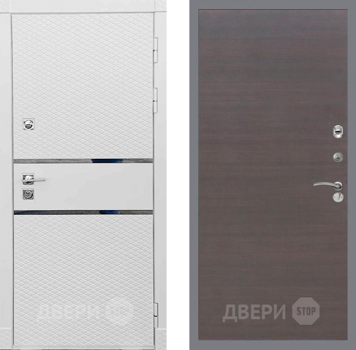 Входная металлическая Дверь Рекс (REX) 15 Силк Сноу GL венге поперечный в Наро-Фоминске