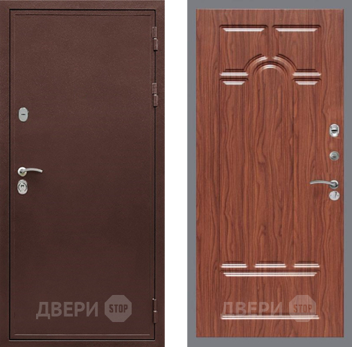 Входная металлическая Дверь Рекс (REX) 5А FL-58 орех тисненый в Наро-Фоминске