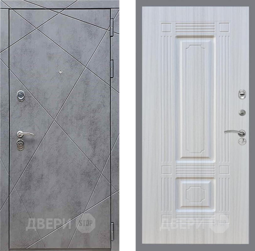 Входная металлическая Дверь Рекс (REX) 13 Бетон Темный FL-2 Сандал белый в Наро-Фоминске