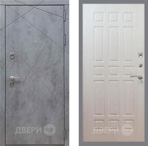 Входная металлическая Дверь Рекс (REX) 13 Бетон Темный FL-33 Беленый дуб в Наро-Фоминске