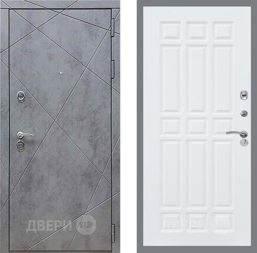 Входная металлическая Дверь Рекс (REX) 13 Бетон Темный FL-33 Силк Сноу в Наро-Фоминске