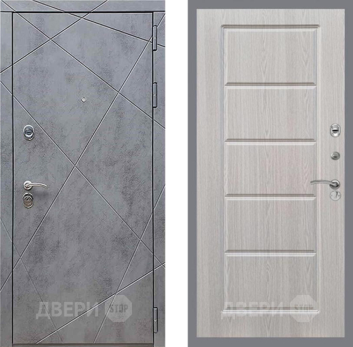 Входная металлическая Дверь Рекс (REX) 13 Бетон Темный FL-39 Беленый дуб в Наро-Фоминске