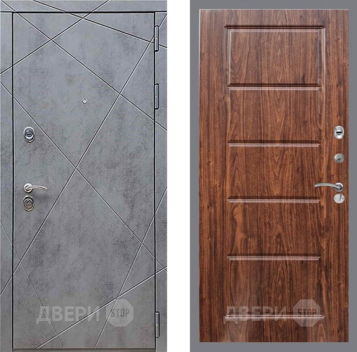 Входная металлическая Дверь Рекс (REX) 13 Бетон Темный FL-39 орех тисненый в Наро-Фоминске