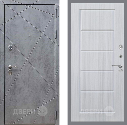 Входная металлическая Дверь Рекс (REX) 13 Бетон Темный FL-39 Сандал белый в Наро-Фоминске