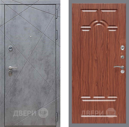 Входная металлическая Дверь Рекс (REX) 13 Бетон Темный FL-58 орех тисненый в Наро-Фоминске