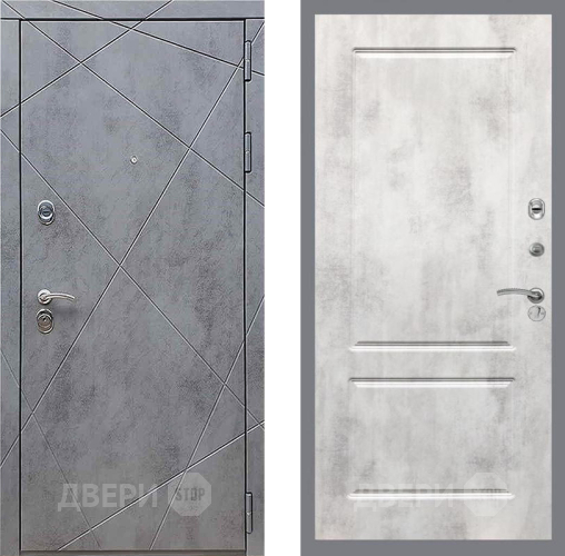 Входная металлическая Дверь Рекс (REX) 13 Бетон Темный FL-117 Бетон светлый в Наро-Фоминске