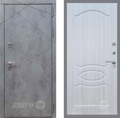 Входная металлическая Дверь Рекс (REX) 13 Бетон Темный FL-128 Сандал белый в Наро-Фоминске