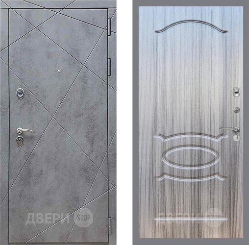 Входная металлическая Дверь Рекс (REX) 13 Бетон Темный FL-128 Сандал грей в Наро-Фоминске