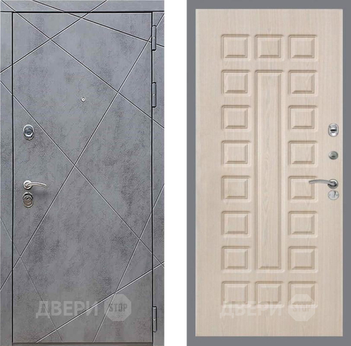 Входная металлическая Дверь Рекс (REX) 13 Бетон Темный FL-183 Беленый дуб в Наро-Фоминске
