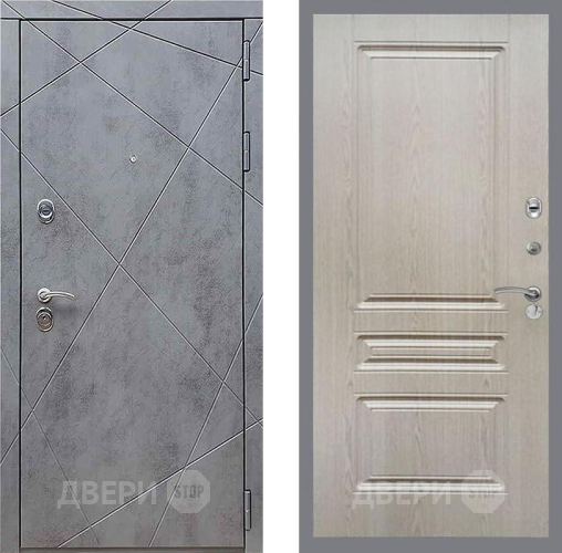 Входная металлическая Дверь Рекс (REX) 13 Бетон Темный FL-243 Беленый дуб в Наро-Фоминске