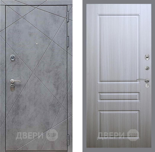 Входная металлическая Дверь Рекс (REX) 13 Бетон Темный FL-243 Сандал белый в Наро-Фоминске
