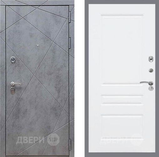 Входная металлическая Дверь Рекс (REX) 13 Бетон Темный FL-243 Силк Сноу в Наро-Фоминске