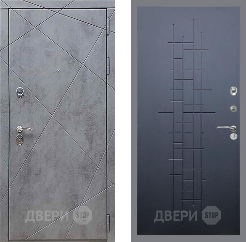 Входная металлическая Дверь Рекс (REX) 13 Бетон Темный FL-289 Ясень черный в Наро-Фоминске