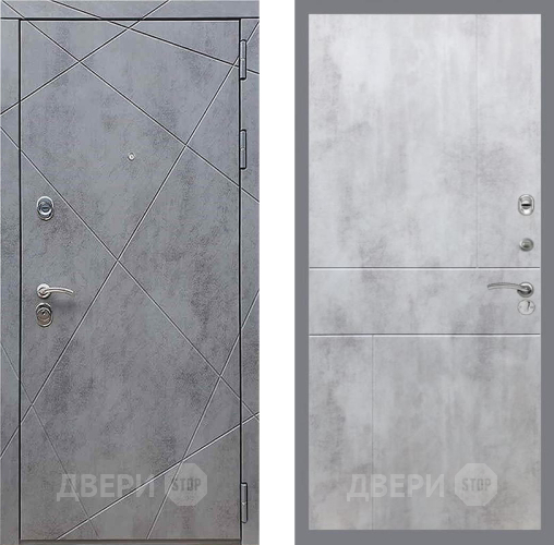 Входная металлическая Дверь Рекс (REX) 13 Бетон Темный FL-290 Бетон светлый в Наро-Фоминске