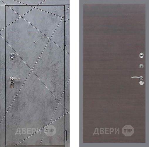 Входная металлическая Дверь Рекс (REX) 13 Бетон Темный GL венге поперечный в Наро-Фоминске