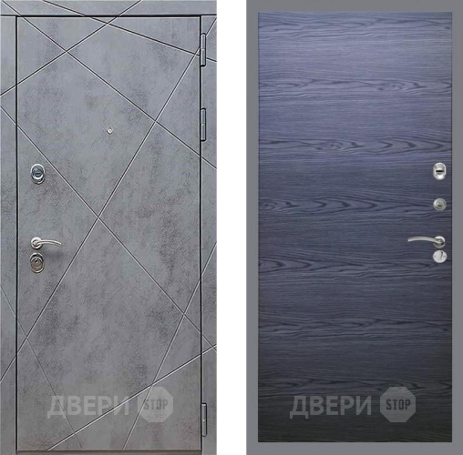 Входная металлическая Дверь Рекс (REX) 13 Бетон Темный GL Дуб тангенальный черный в Наро-Фоминске