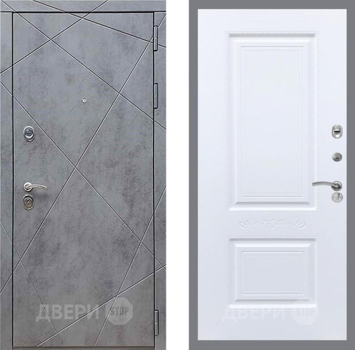 Дверь Рекс (REX) 13 Бетон Темный Смальта Силк Сноу в Наро-Фоминске