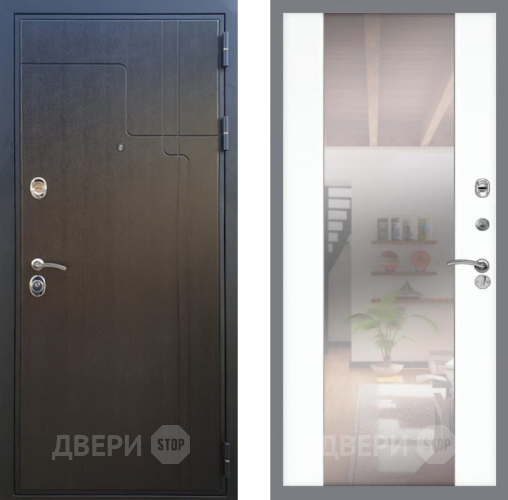 Дверь Рекс (REX) Премиум-246 СБ-16 Зеркало Силк Сноу в Наро-Фоминске