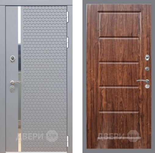 Входная металлическая Дверь Рекс (REX) 24 FL-39 орех тисненый в Наро-Фоминске