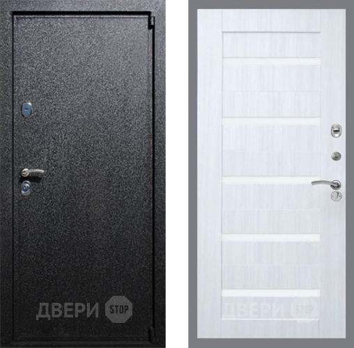 Входная металлическая Дверь Рекс (REX) 3 СБ-14 стекло белое Сандал белый в Наро-Фоминске