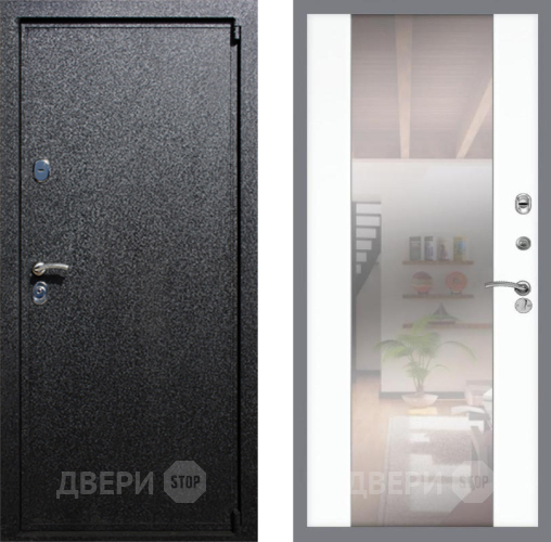 Входная металлическая Дверь Рекс (REX) 3 СБ-16 Зеркало Силк Сноу в Наро-Фоминске