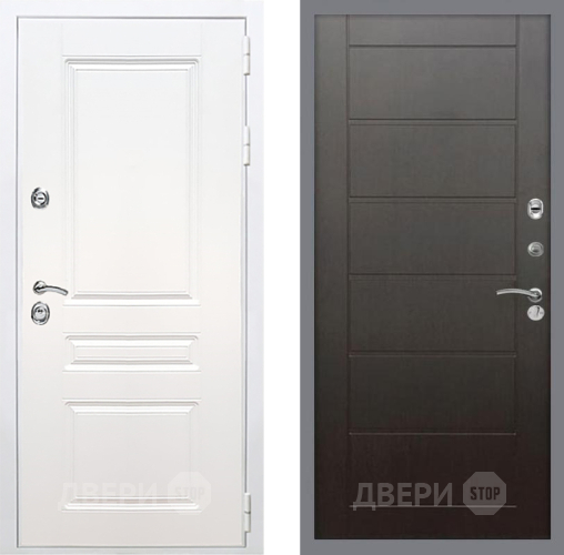 Входная металлическая Дверь Рекс (REX) Премиум-н Силк Сноу Сити Венге в Наро-Фоминске