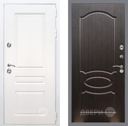 Входная металлическая Дверь Рекс (REX) Премиум-н Силк Сноу FL-128 Венге светлый в Наро-Фоминске