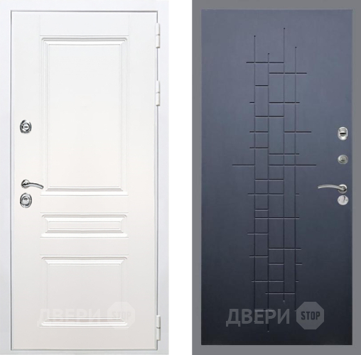 Входная металлическая Дверь Рекс (REX) Премиум-н Силк Сноу FL-289 Ясень черный в Наро-Фоминске