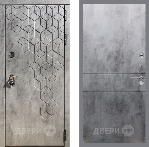 Входная металлическая Дверь Рекс (REX) 23 FL-290 Бетон темный в Наро-Фоминске