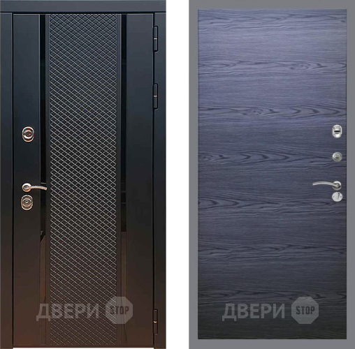 Входная металлическая Дверь Рекс (REX) 25 GL Дуб тангенальный черный в Наро-Фоминске