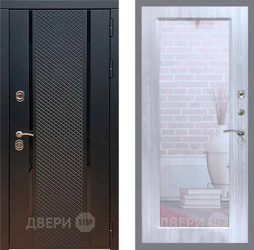 Входная металлическая Дверь Рекс (REX) 25 Зеркало Пастораль Сандал белый в Наро-Фоминске